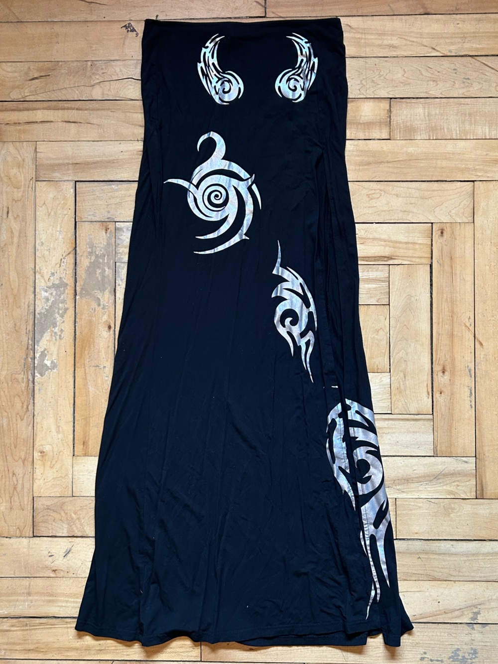 Black I AM GIA Maxi Skirt with slit